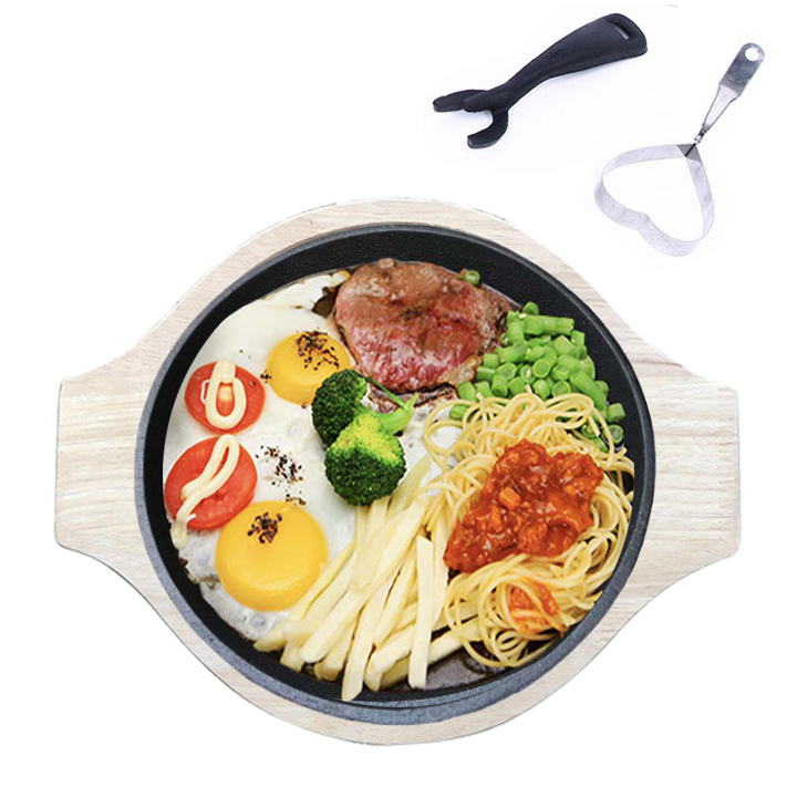 [HCM]Bộ chảo gang tròn chống dính bít tết