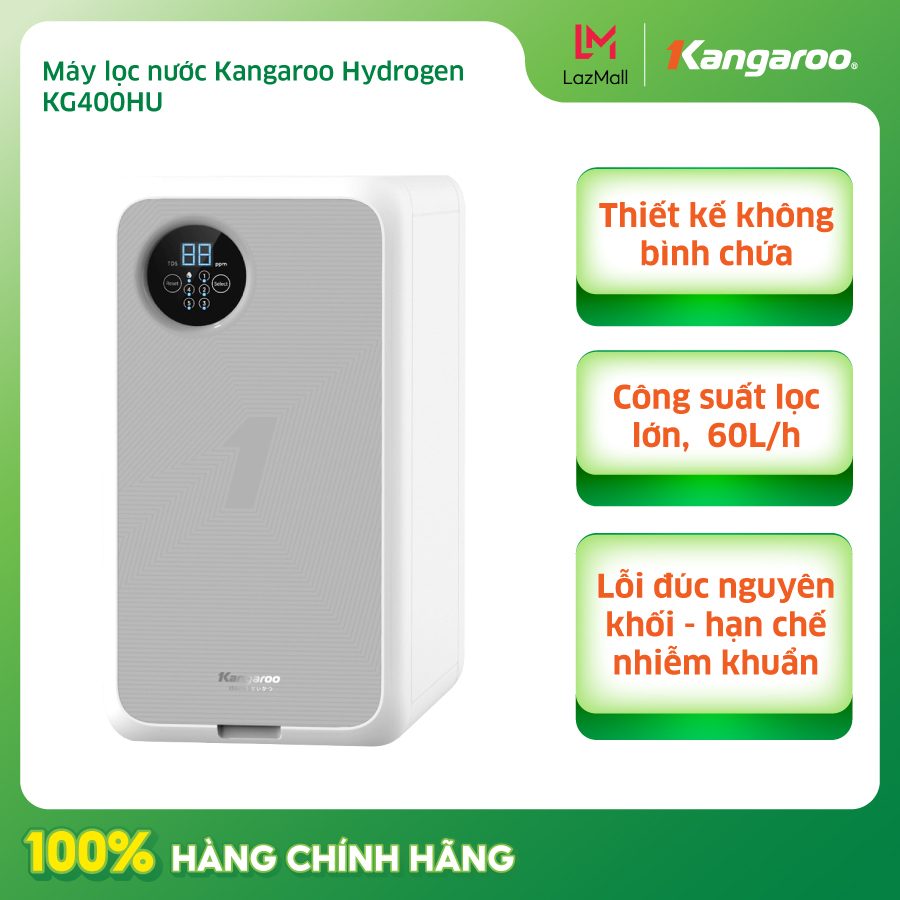 [MIỄN PHÍ LẮP ĐẶT] Máy Lọc Nước KANGAROO HYDROGEN KG400HU