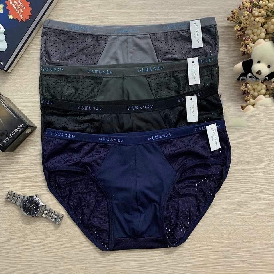 ComBo 2 Quần Lót Tam Giác Nam Thông Hơi Xuất Nhật- Chất Liệu Thông Hơi Cực Mát - Co Giãn 4 Chiều Rất Tốt - Quần Ship Nam Cao Cấp