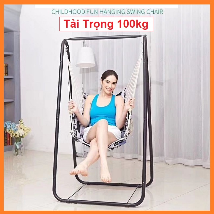 Ghế Xích Đu Thư Giãn Khung Thép Chịu Lực - Ghế Thư Giãn Xích Đu Đa Năng, Ghế Xích Đu Thư Giãn Tại Nhà