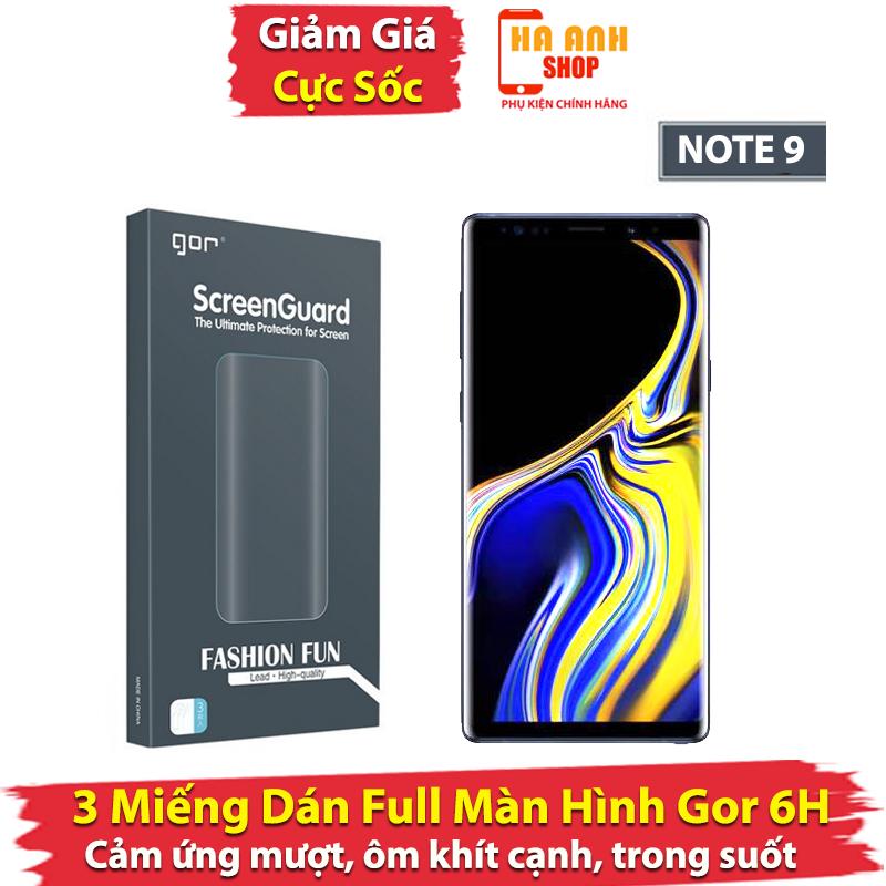 Miếng dán màn hình Samsung Note 9 Full Màn Hãng Gor Cao Cấp