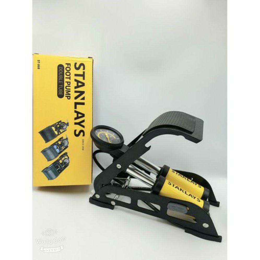 bơm đạp chân 2 piston stanlay ô tô , xe máy , xe đạp