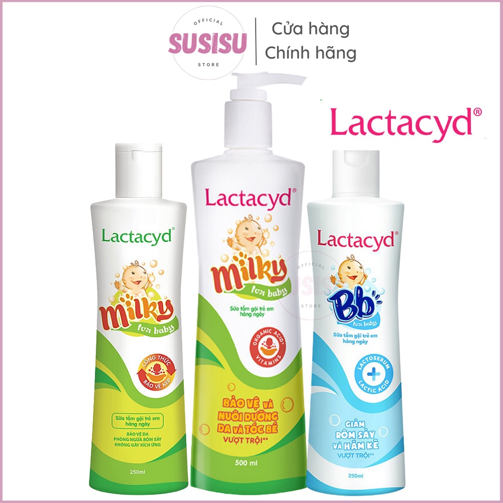 Sữa tắm gội cho bé LACTACYD Milky For Baby 500ml