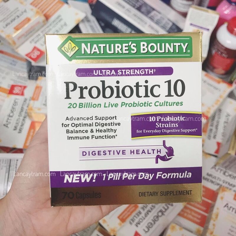 HỖ TRỢ HỆ TIÊU HÓA VÀ ĐƯỜNG RUỘT NATURE'S BOUNTY PROBIOTIC 10 (70 VIÊN)