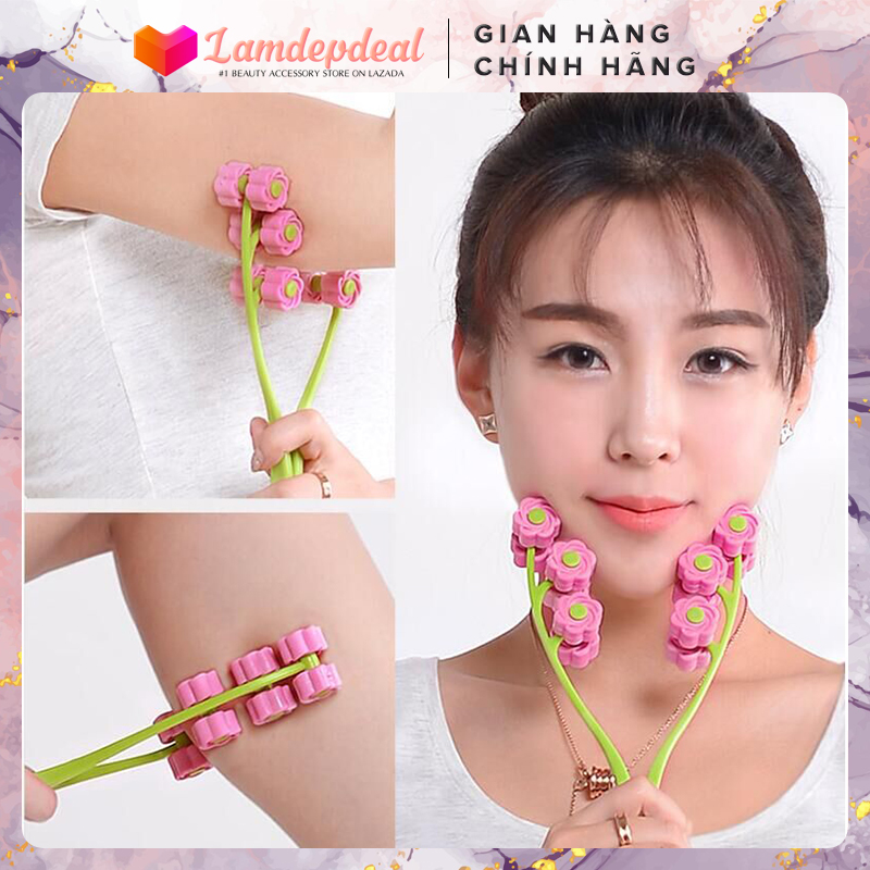 Dụng Cụ Massage Mặt Thon Gọn V-Line - Cây lăn massage mặt, cây lăn tạo cằm VLine - Lamdepdeal