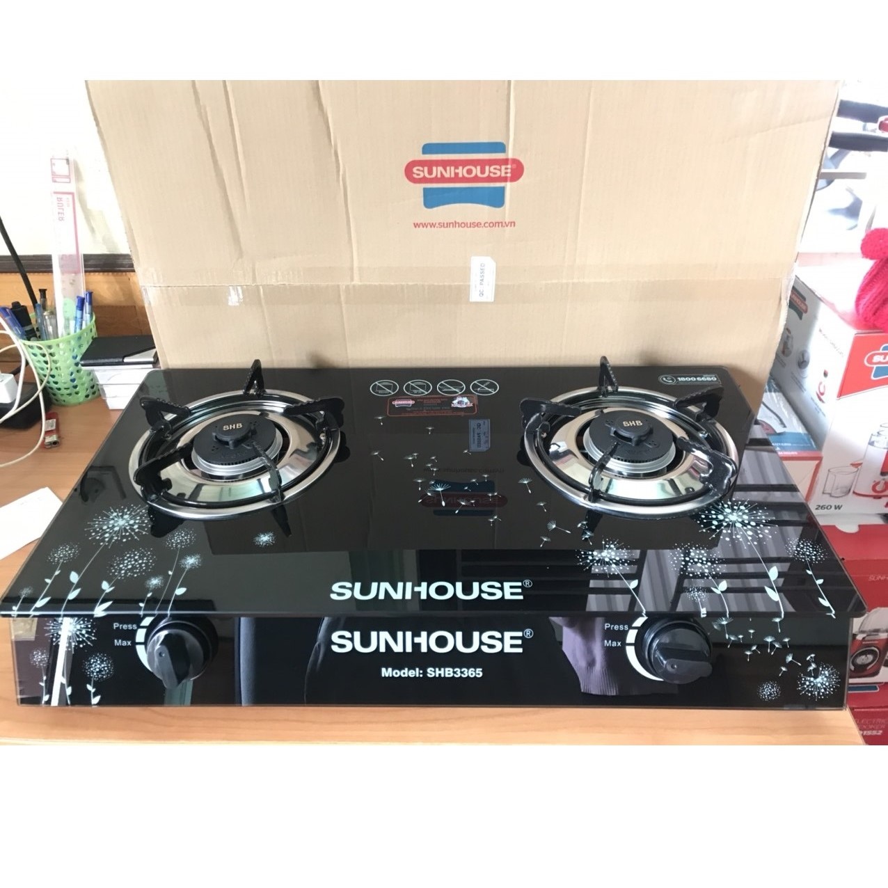 Bếp gas đôi sunhouse shb3365 - chính hãng sunhouse - ful box