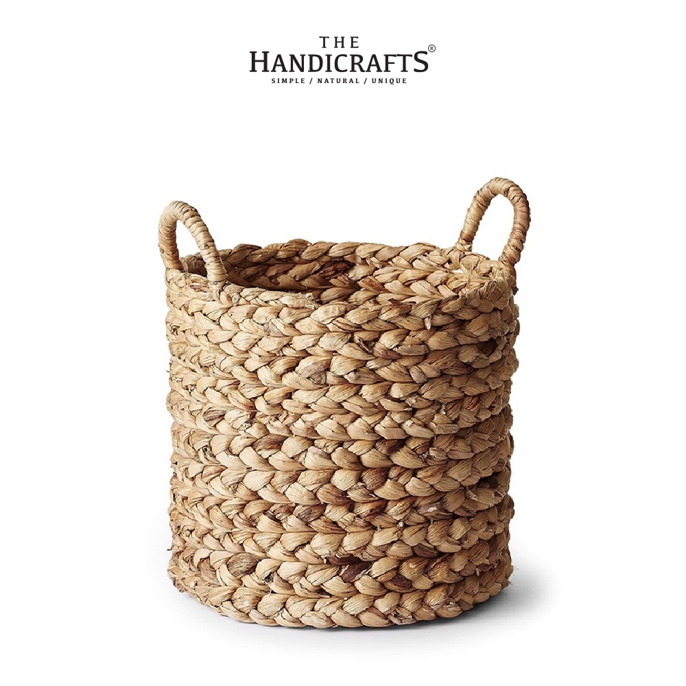 Giỏ Lục Bình tròn (Giỏ Bèo tây) có tay cầm, Đủ Size | The handicrafts