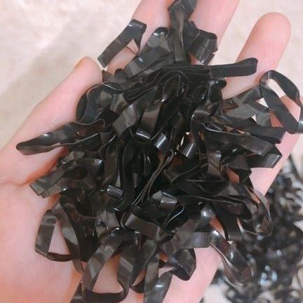 [HCM]Sỉ 20 bì dây thun đen cột tóc sợi to giá 1K/bì
