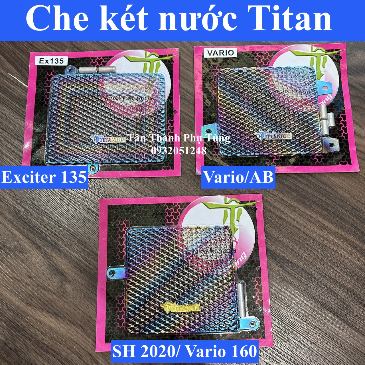  Che két nước Titan: Vario AB SH 2020 Exciter 135 Exciter 2010   vĩ hồng 7 màu  