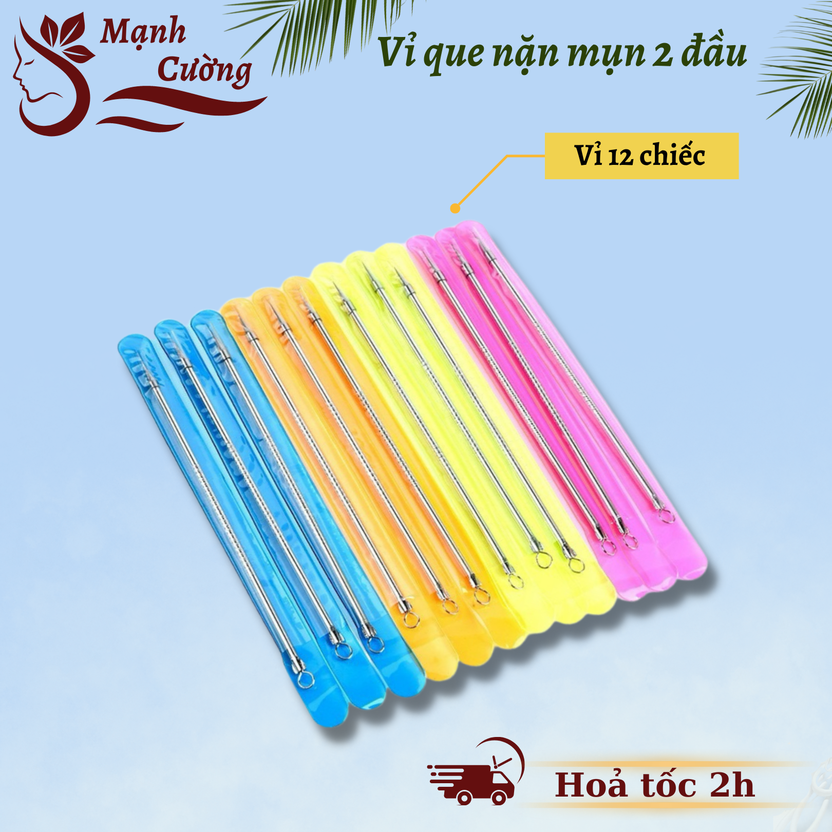 Vỉ 12 que nặn mụn 2 đầu siêu rẻ