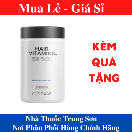 HÀNG CÔNG TY Viên uống Vitamins Hair Codeage 120 viên hỗ trợ mọc tóc (Huyền Codeage)