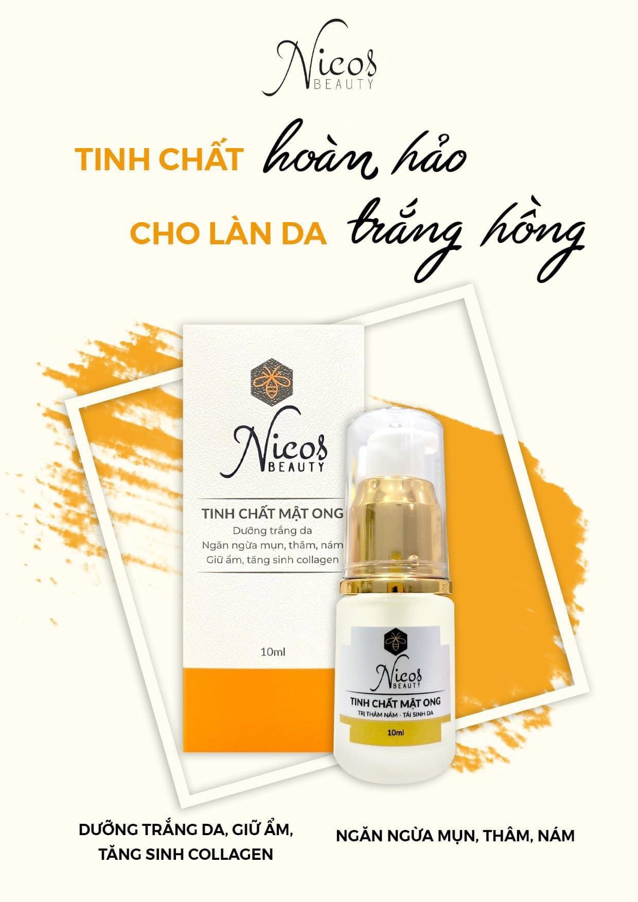 TINH CHẤT MẬT ONG NICOS DƯỠNG TRẮNG DA SE KHÍT LỖ CHÂN LÔNG