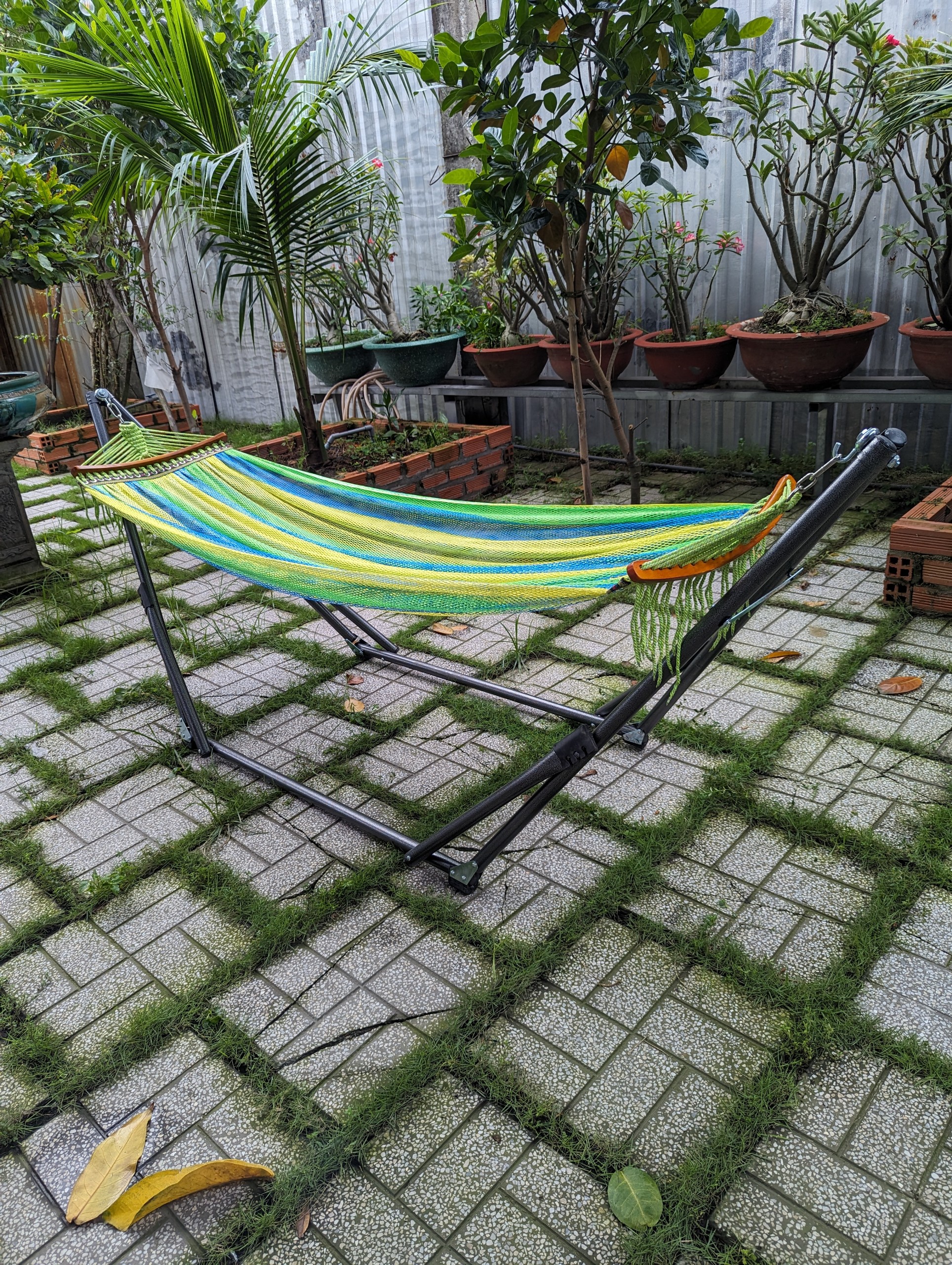 Võng xếp người lớn Phi 32 - Dày chắc khỏe - Chịu Lực 200kg - Mua Khung Tặng Lưới ( Đủ Màu )