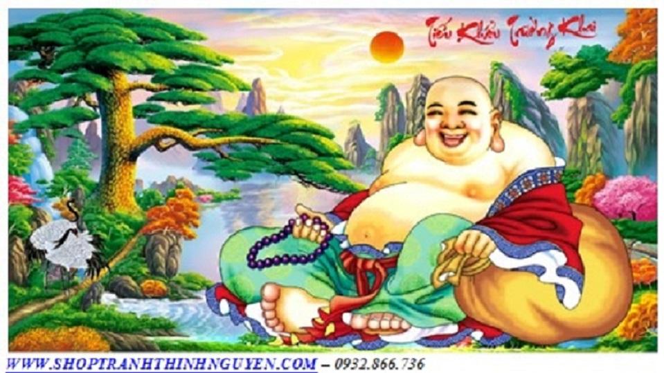 Tranh đính đá phật di lạc -yn5410