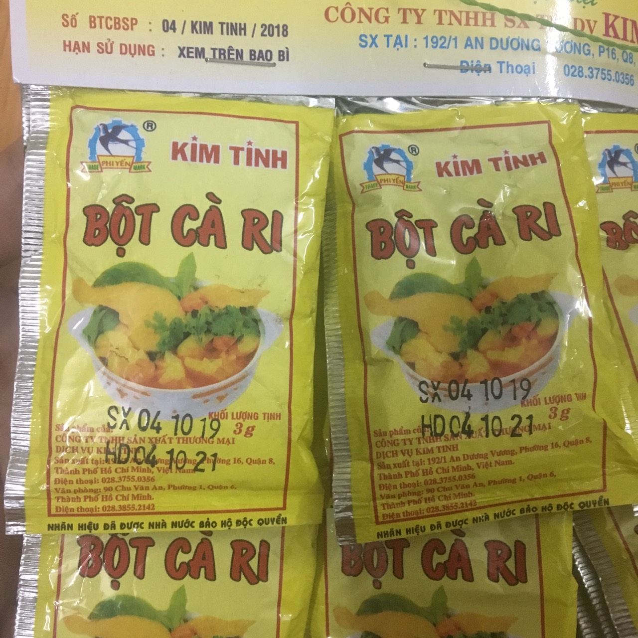 10 gói Bột cà ri (caribo) hiệu Kim Tinh thơm ngon, phù hợp với mọi món ăn