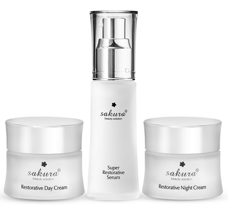 Combo Phục Hồi Da, Chống Lão Hóa, Nuôi Dưỡng Da Săn Chắc Căng Mịn, Sản Sinh Collagen, Chống Viêm, Làm Đầy Nếp Nhăn Chính Hãng SAKURA 30ml/30g/30g