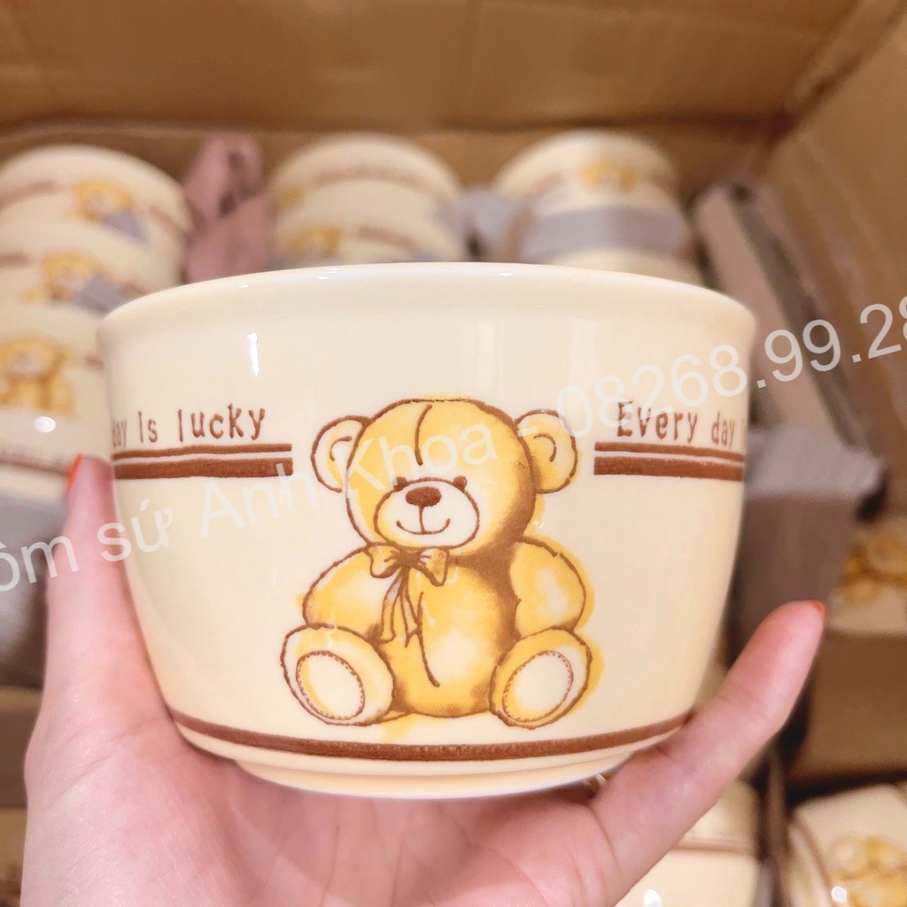 Tổng hợp Bát Ăn Cơm Bát Chè Đĩa Sứ Chén Dĩa Sứ Dễ Thương Cute Decor Cao Cấp trang trí đồ ăn Họa Tiết Gấu Xinh Yêu.