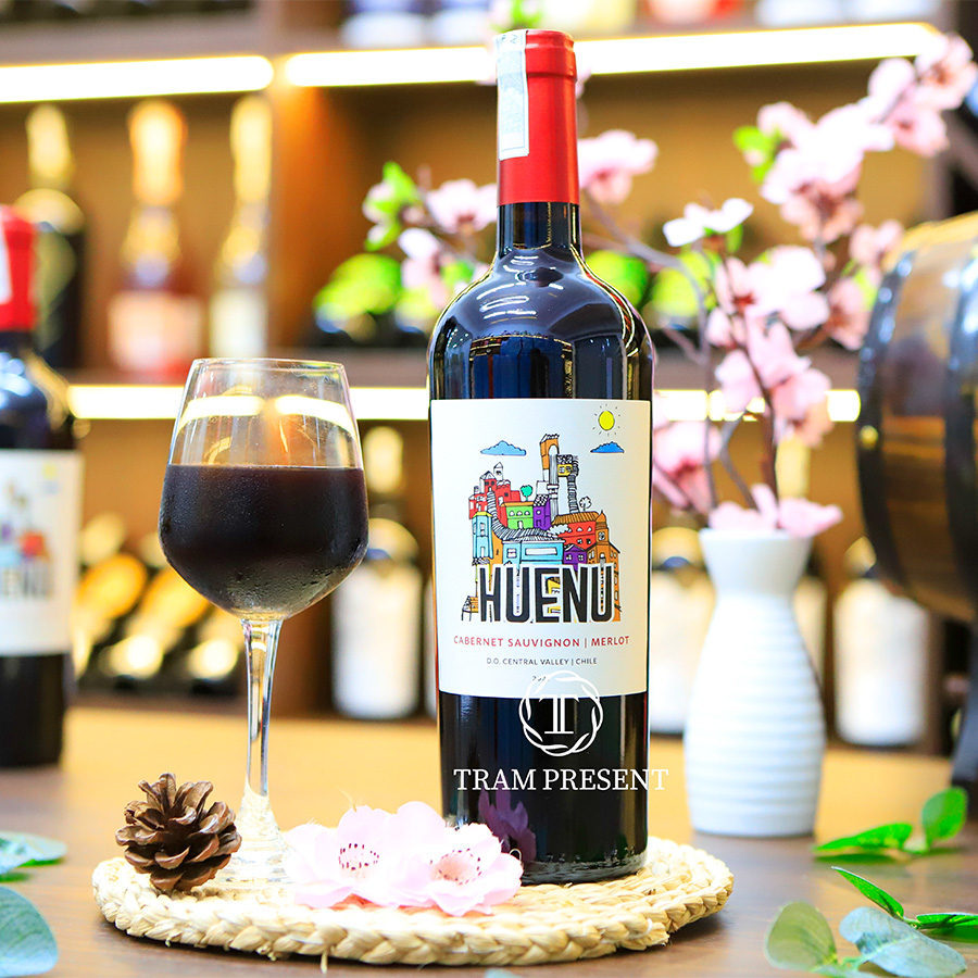 Rượu vang Chile Huenu Nồng Độ Alc 13% 750ml Vang đỏ Nhập Khẩu Vang Chile