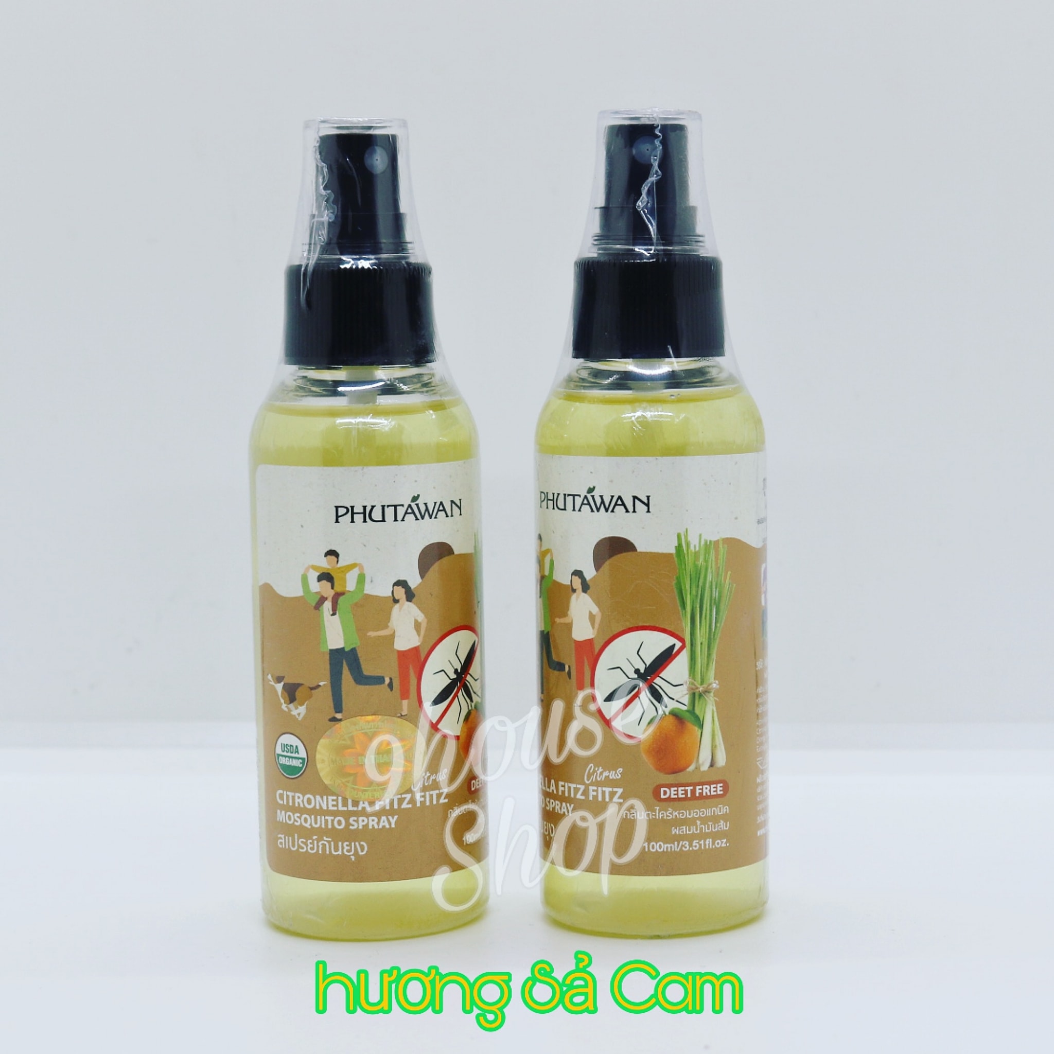 01 chai Xịt chống muỗi Citronella Phutawan Thái Lan 100ml