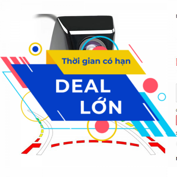 Camera lùi đán lái theo vô lăng chuẩn HD- Màu đen