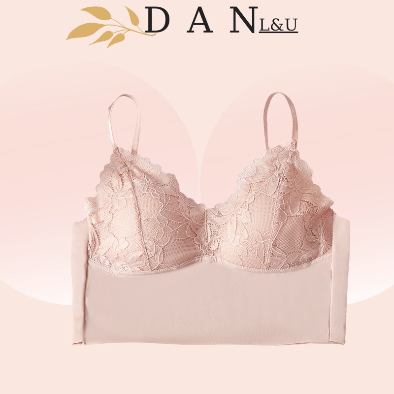 Áo ngực bra cúp phối ren mềm mại nữ tính dan l&u 8842