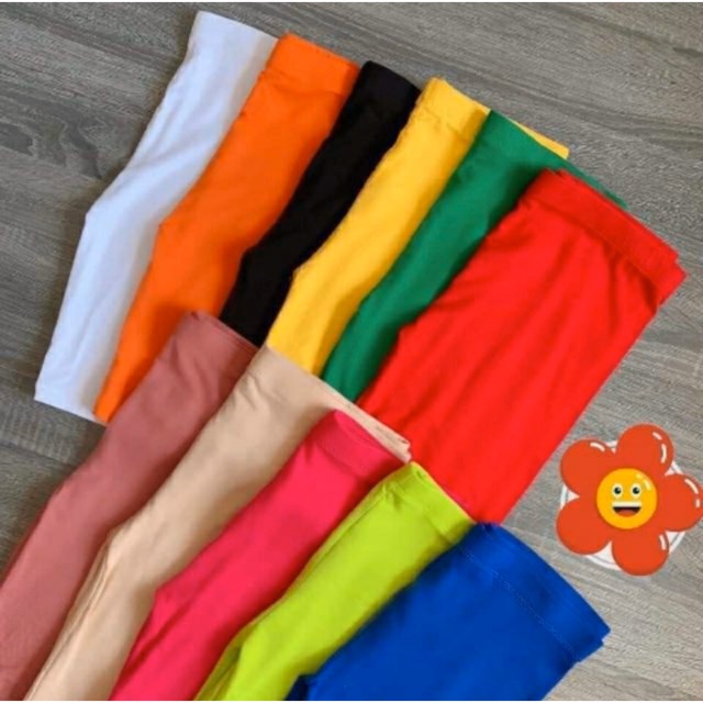 Legging đùi Thái Rainbow-Quần thun ngố Cam kết nhập chuẩn Thái - Ảnh thật cuối