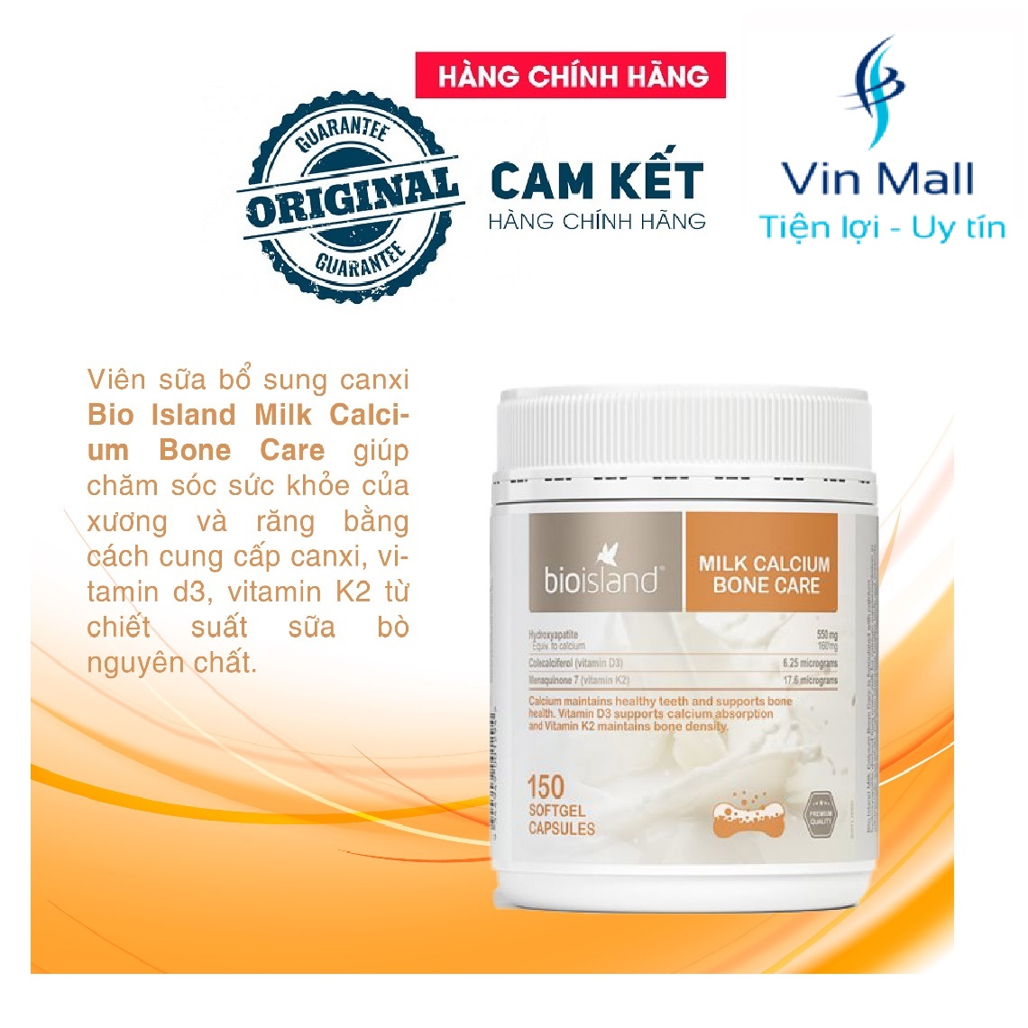 Canxi sữa hữu cơ bioisland bổ sung canxi hỗ trợ phát triển - mẫu mới