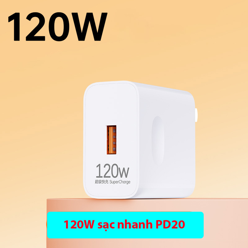 Củ sạc điện thoại 120W cáp sạc nhanh không bị nóng hổ trợ sạc nhanh dùng được cho tất cả các dòng điện thoại