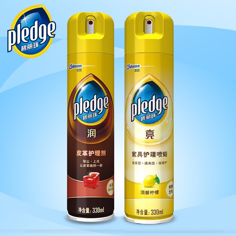 CHAI XỊT VỆ SINH DA VÀ DƯỠNG CHẤT DA - LÀM BÓNG VÀ BẢO VỆ GỖ HIỆU PLEDGE 330ML