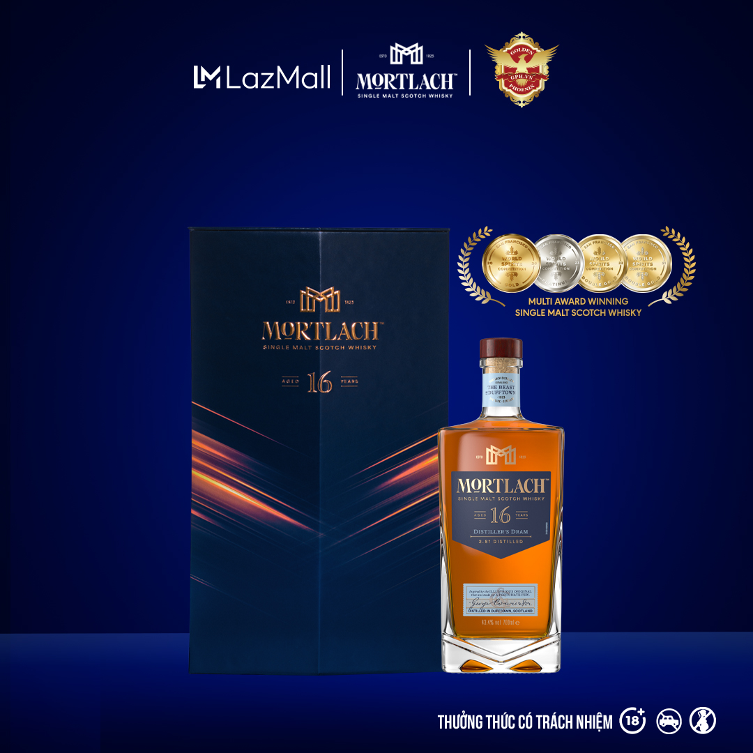 Hộp Quà Tết Rượu Mortlach Aged 16 Years Single Malt Scotch Whisky 43.4% 700ml - Hương Vị Trái Cây