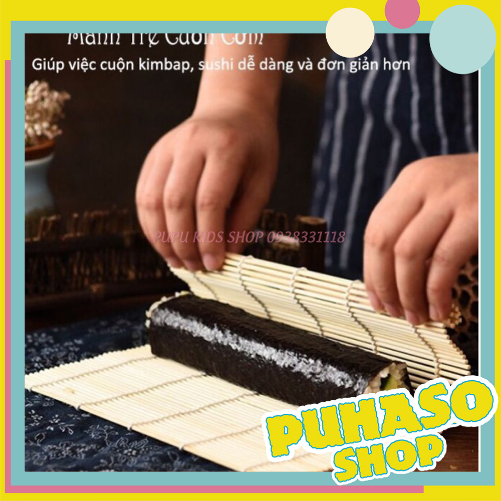 Mành Tre Cuộn Cơm Rong Biển Kimbap, Cuốn Sushi, Cuộn Cơm  - PUHASO