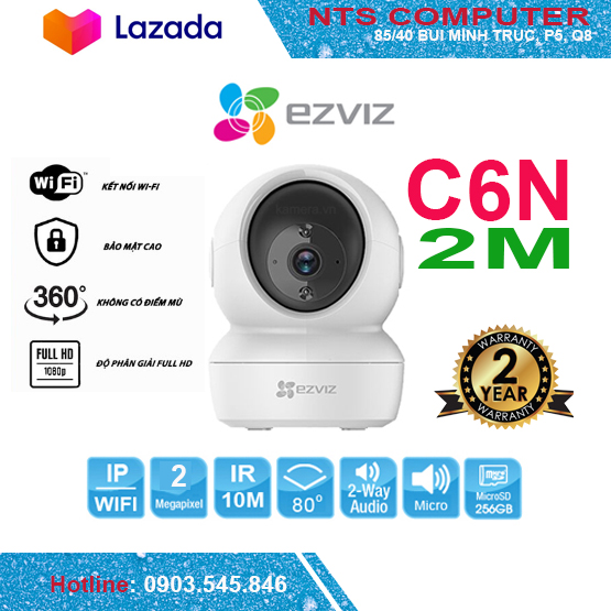 Camera IP Wifi Ezviz C6N 1080p-Hàng Chính Hãng
