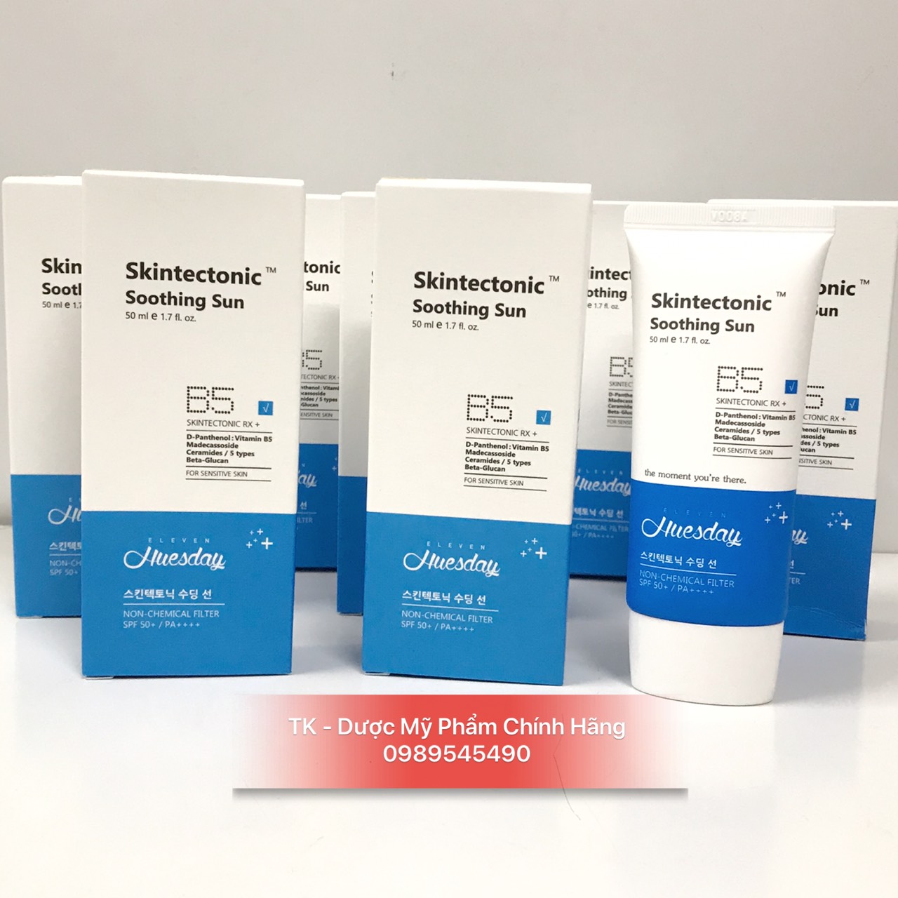 (CHÍNH HÃNG) Kem Chống Nắng Vật Lý Huesday Skintectonic Soothing Sun Spf 50 - 50ml