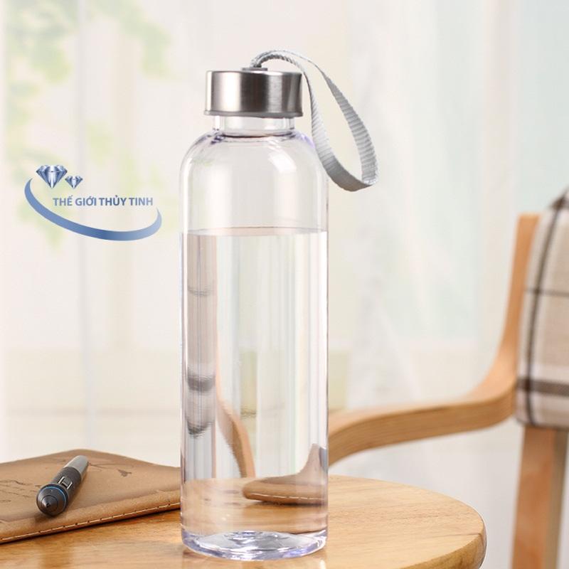 BÌNH THỦY TINH CÓ DÂY XÁCH NHIỀU MÀU 300ML