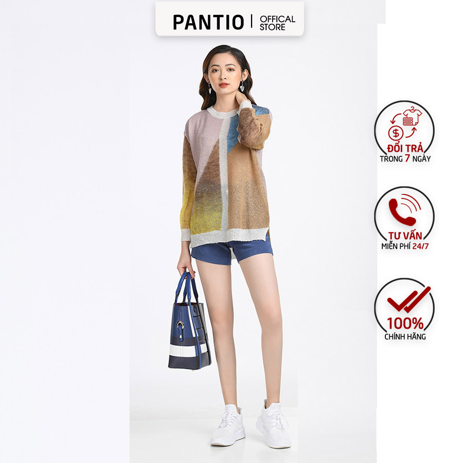 Áo len dáng suông hoạ tiết fol027 - pantio