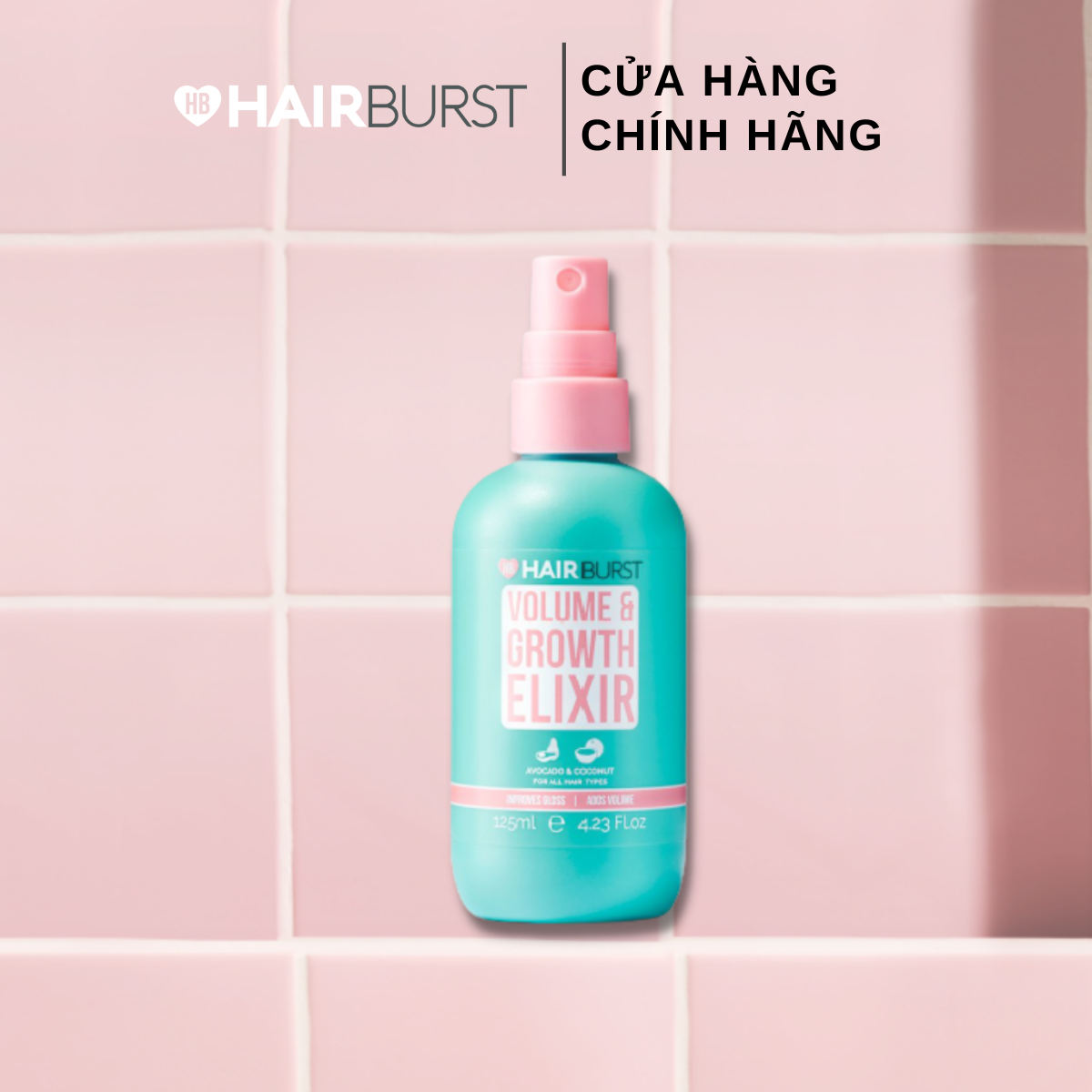 Xịt Dưỡng Tóc Hairburst Volume and Growth Elixir Tạo Độ Phồng Và Kích Thích Mọc Tóc 125ml
