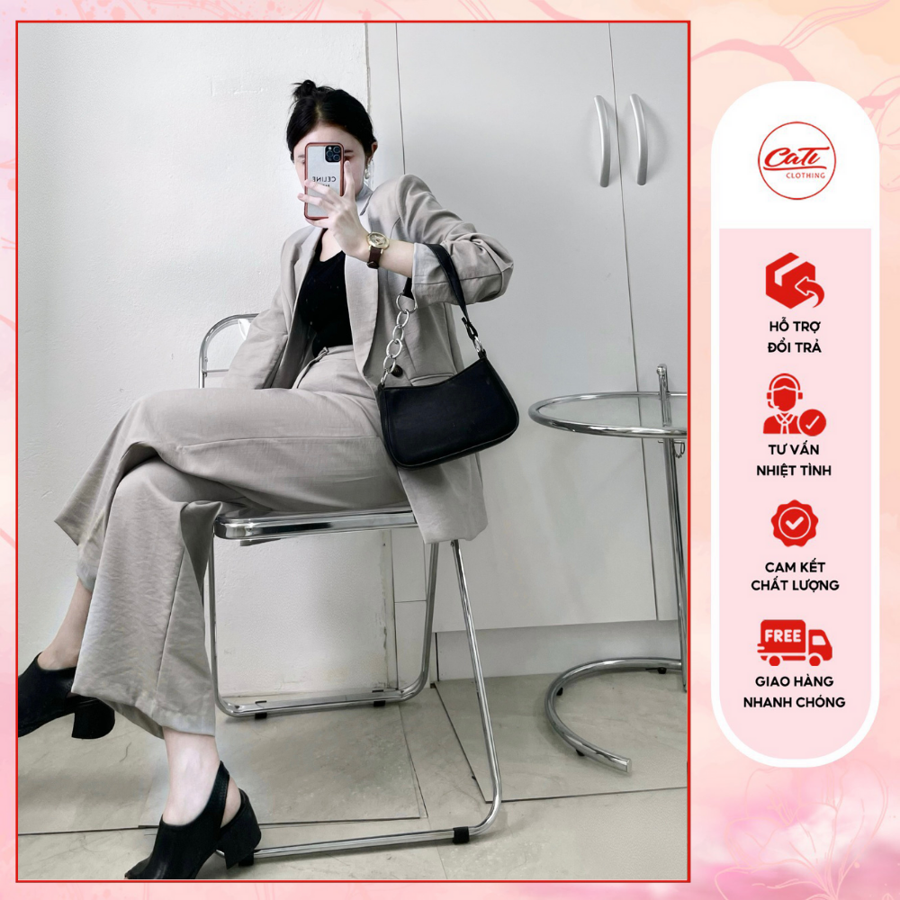 Cati set bộ áo vest+ quần culottes a1194