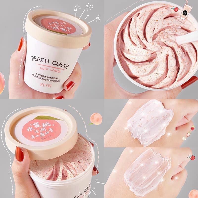 [CỰC HOT] Kem Tẩy Da Chết Body Đào Peach Clear HEYXI , hiệu quả sau 5 ngày dùng tẩy tế bào chết loại bỏ da sạm màu cho làn da trắng hồng tự nhiên giảm thâm hiệu quả - Mỹ phẩm nội địa Trung