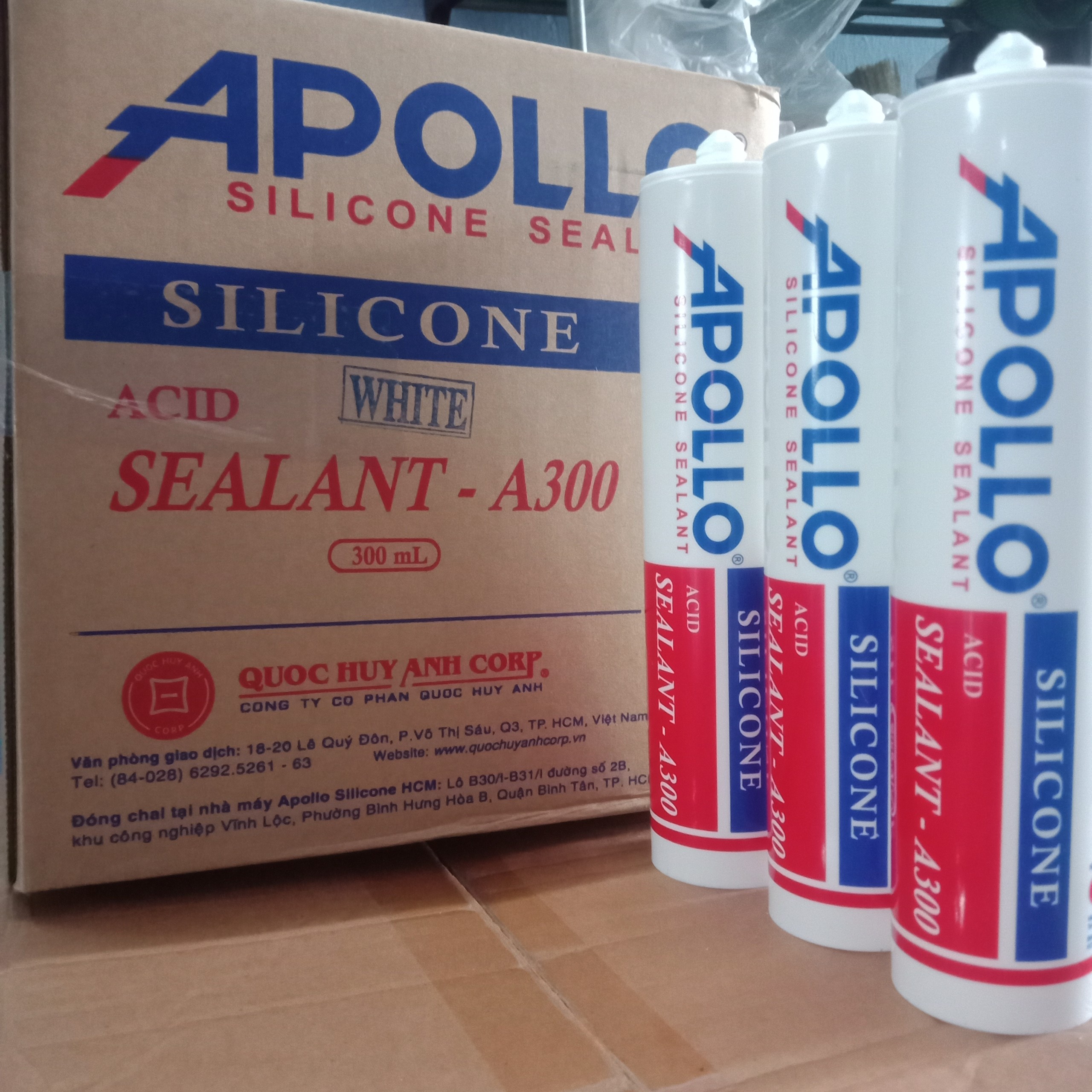 Keo siicone APOLLO A300 Trắng trong sữa đen