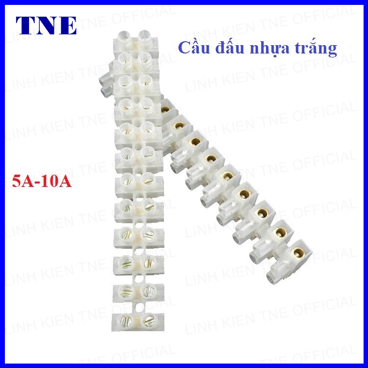 Cầu đấu nhựa trắng 12p 5a - 10a