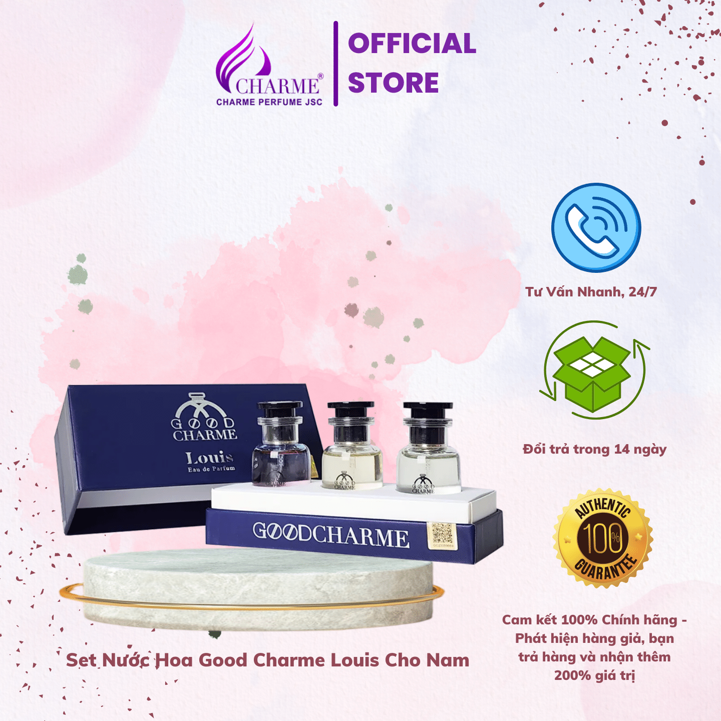 Set Nước Hoa Good Charme Louis Cho Nam
