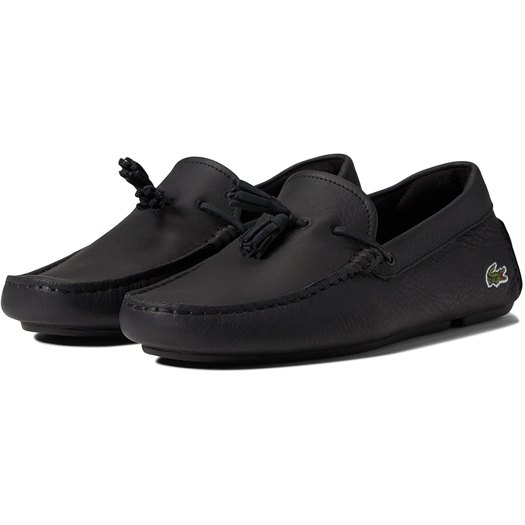 Giày lười nam lacoste piloter tassel 0121 - đen