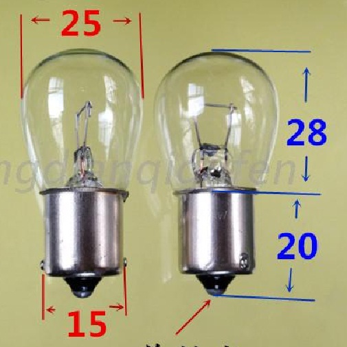 Bóng đèn sợi đôt 24V 21W đuôi gài tiếp xúc đơn BA15S