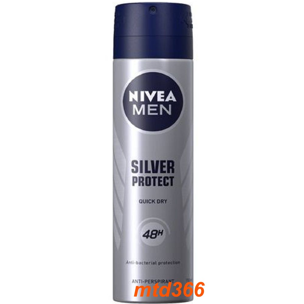 Xịt khử mùi cho nam 150ml nivea phân tử bạc