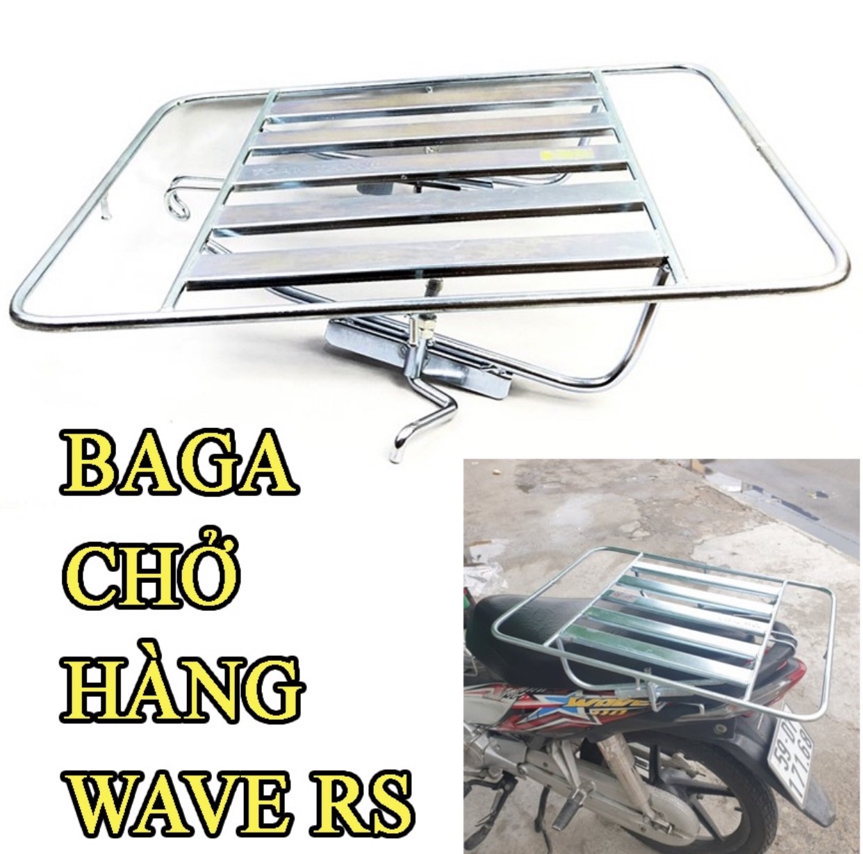 Baga chở hàng dành cho xe wave , Wave Rs, Dream , sirius