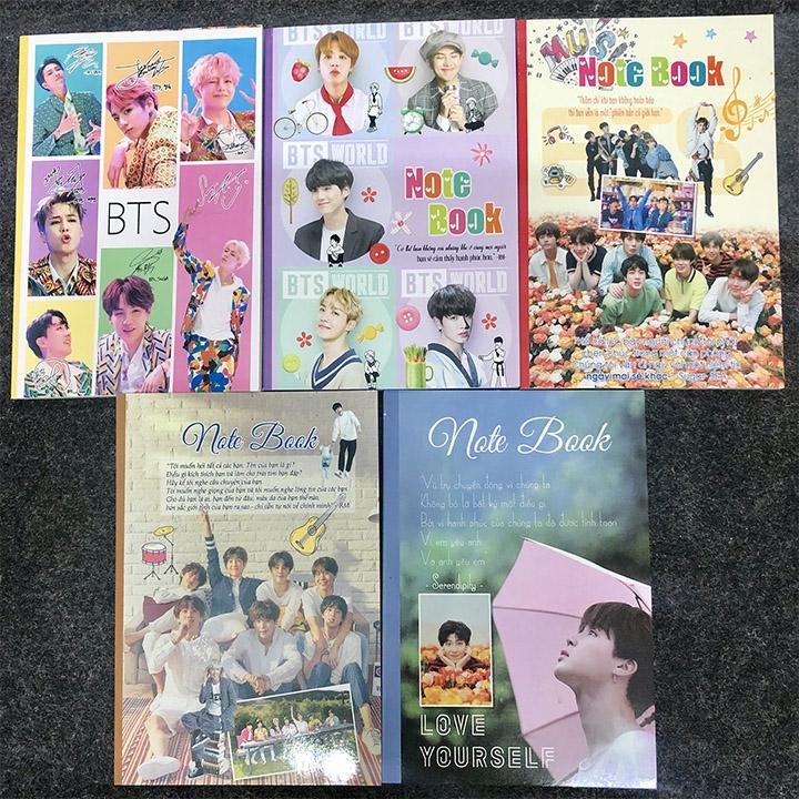 Tập Màu BTS - NoteBook BTS In Hình Màu Mỗi Trang