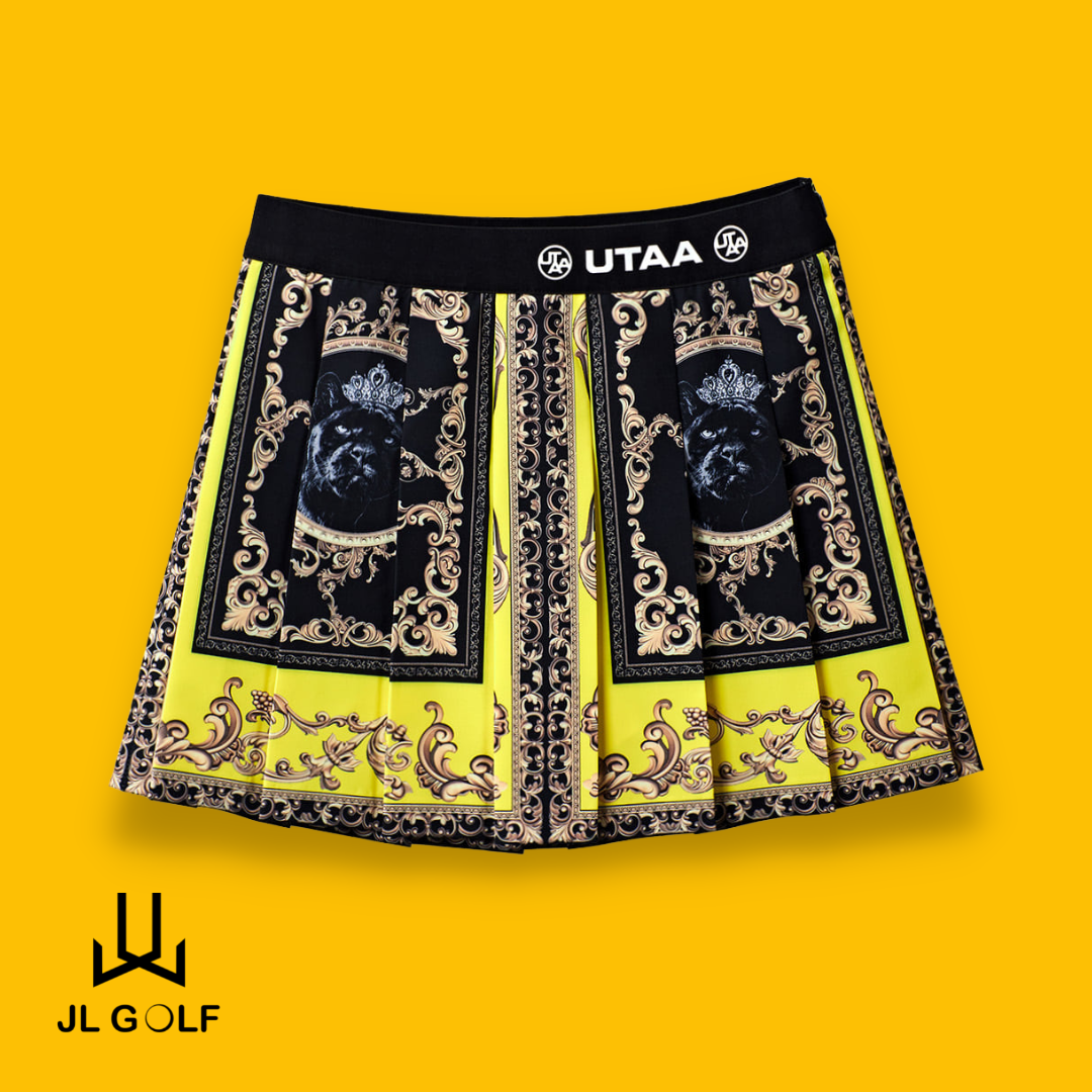 Chân váy utaa neon baroque | chân váy utaa màu vàng, váy thể thao golf