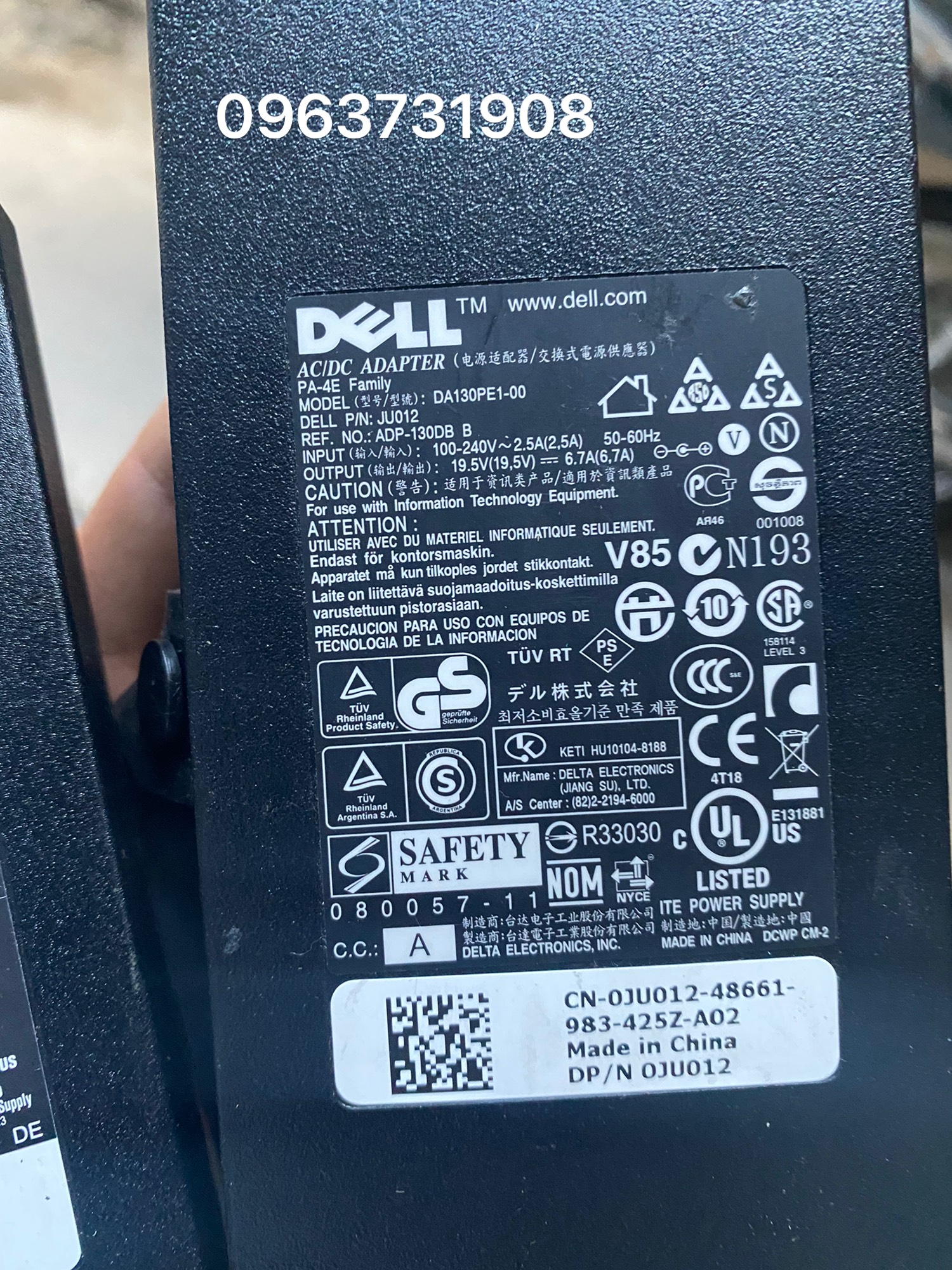 Sạc laptop dell g3 15 3579 hàng zin bóc máy