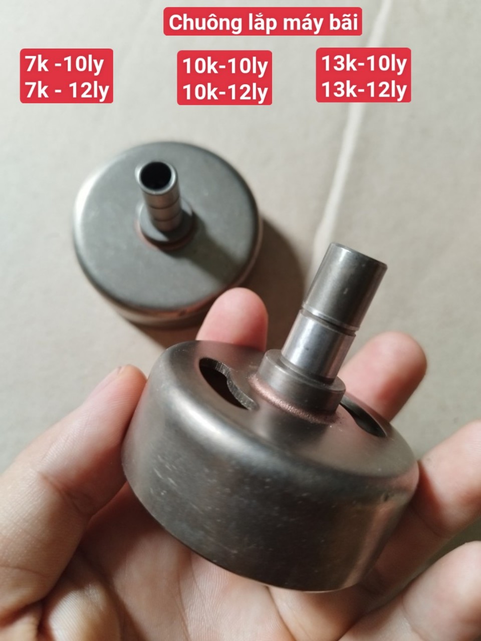 Chuông côn lắp máy cắt cỏ nhật bãi các cỡ 7 khía , 10 khía , 13khía gắn đầu chuông 10 ly và 12 ly hàng xịn