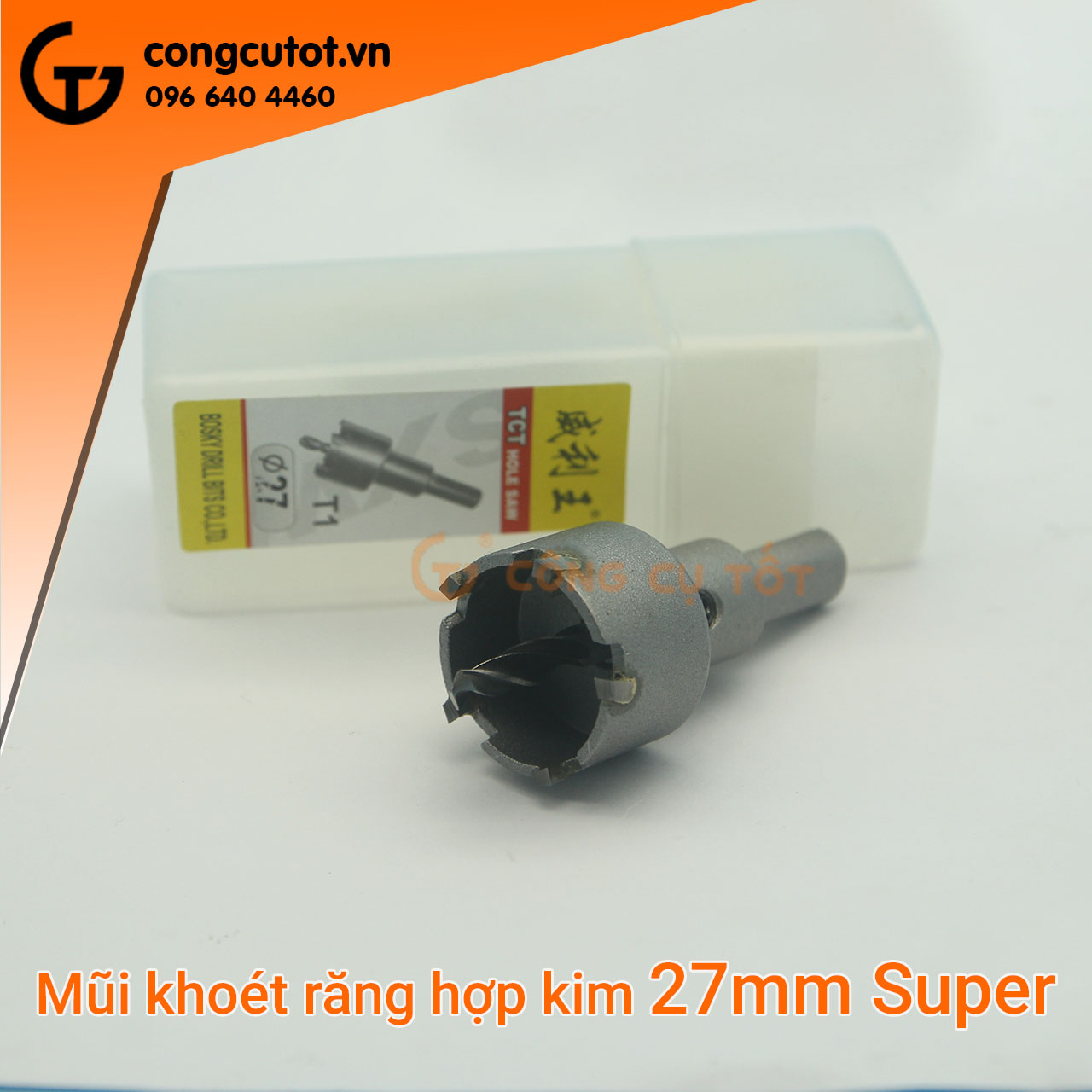 Mũi khoét sắt, inox đầu hợp kim Supper các cỡ